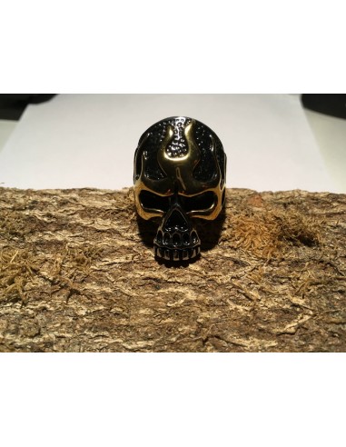 Biker Ring (Schädel mit Flammen)