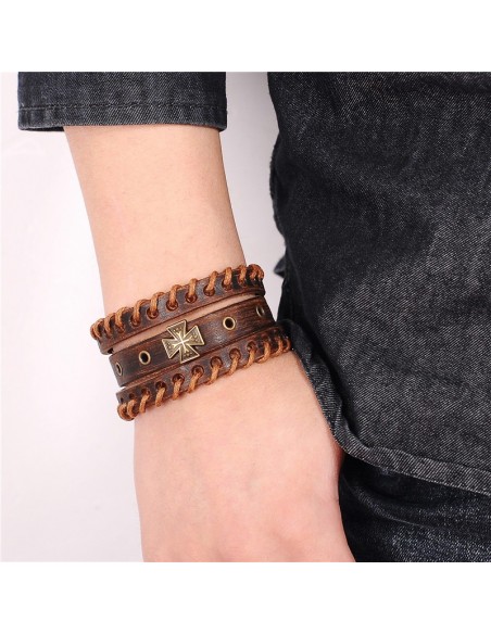 Lederarmband "IronCross"