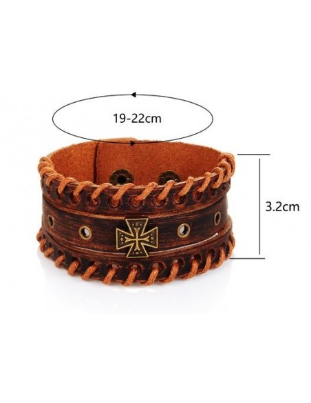 Lederarmband "IronCross"