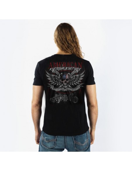 T-Shirt schwarz "Love or leave it"