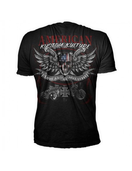 T-Shirt schwarz "Love or leave it"