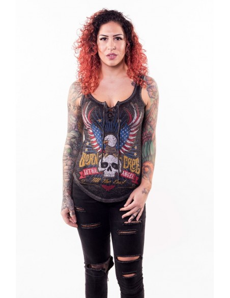 Damen Top "Born Free Eagle"