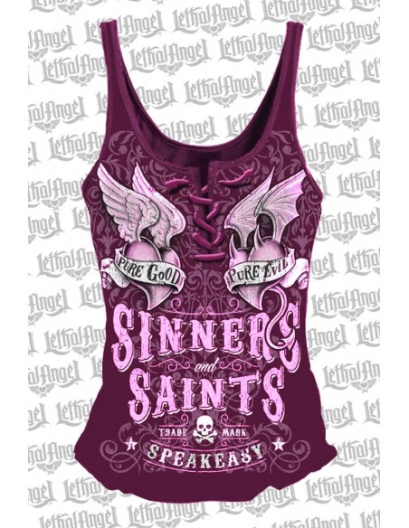 Damen Top "Sinners and Saints"